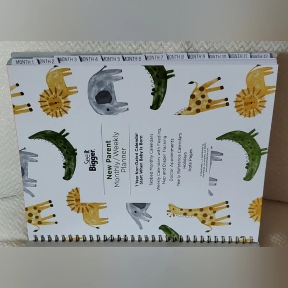 See It Bigger New Parent Planner/Animal Print Design